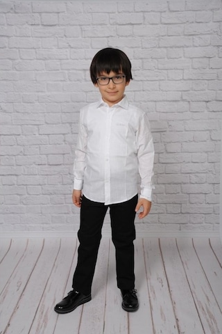 A.L.M Kids Keten Çocuk Uzunkol Gömlek