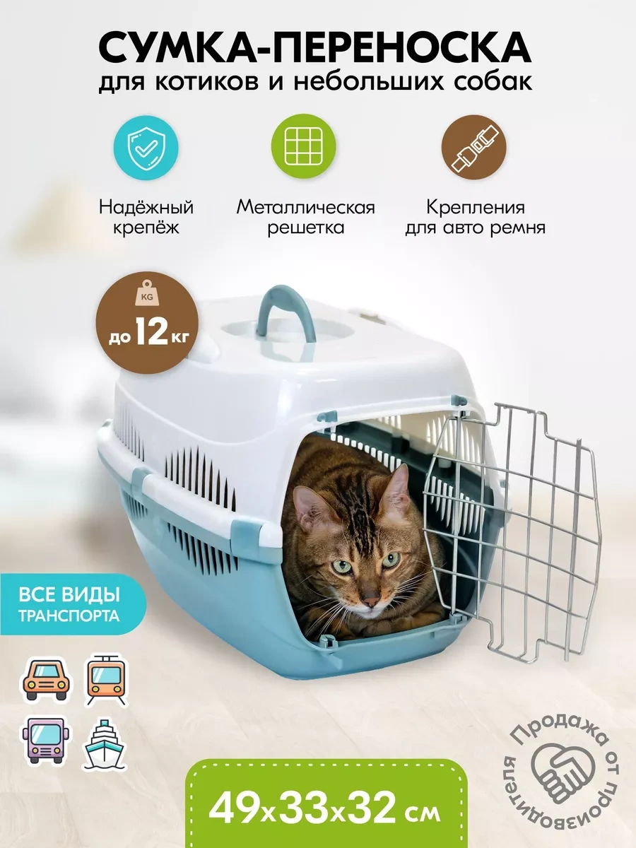 Pettails Plastik Kedi Taşıma Kafesi, Hayvanlar İçin Metal Kapılı 27566025