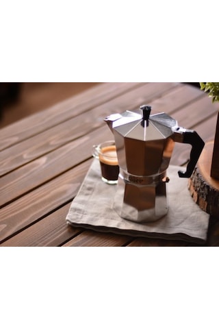 Taşev T0836 Palazzo Moka Pot 6 Fincan Gümüş