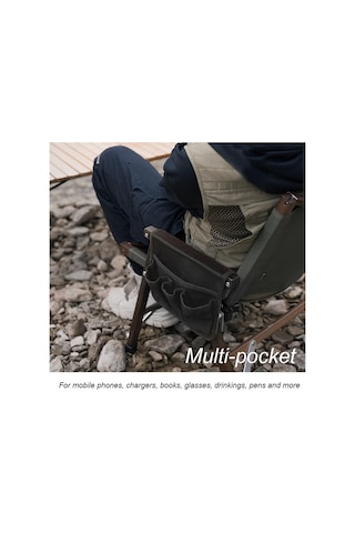 Shinetrip Çok Cepli Sandalye Yan Asılı Çanta Kanvas Asılı Organizatör Siyah