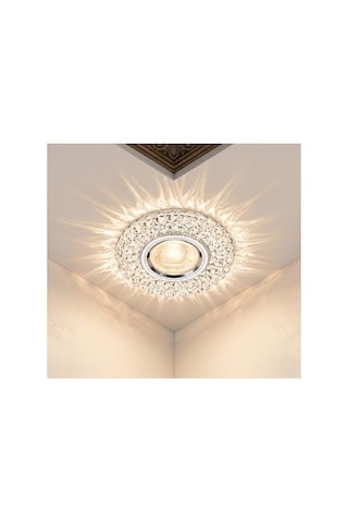 1 Adet Cata Ct 6639 Ipek Led Çerçeveli Cam Spot Kasası Beyaz