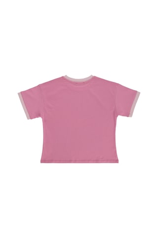 Civil Girls New York Baskılı 10-13 Yaş Tişört - Pembe Gul Kurusu