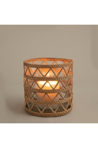 Samoa Rattan Fener 20 Cm Natural