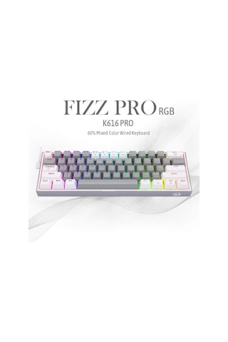 Redragon K616 Fizz Pro%60 3 Mod Kablolu, 2.4 Ghz Kablosuz, Blueto