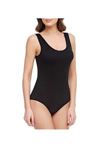 Tutku Geniş Askı Alttan Çıtçıtlı Kadın Body