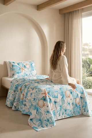 La Notte Sea Marine Tek Kişilik 3 Parça Pike Takımı 160x230 + 100x200 + 50x70 Cm Çok Renkli
