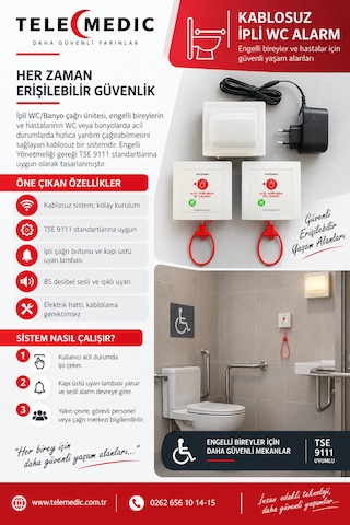 Kablosuz İpli Wc Buton Ve Uyarı Lambalı Engelli Yardım Çağrı Alarm Seti 2 Buton 1 Lamba Kablosuz İpli Wc Buton Ve Uyarı Lambalı Engelli Yardım Çağrı Alarm Seti 2 Buton 1 Lamba