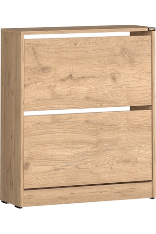 Flat Duo 2 Katlı Geniş Ayakkabılık - Florida Meşe 73x84x26 Cm Meşe