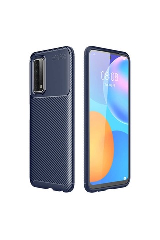 Huawei P Smart 2021 Kılıf Zore Negro Karbon Tasarım Silikon Kılıf