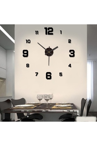 Monyee Akrilik Dijital Işıklı Duvar Saati - Altın Renk, 40cm, Delme Yok Kurulum, Ev Dekoru, Kişiselleştirilebilir Dıy Renkli