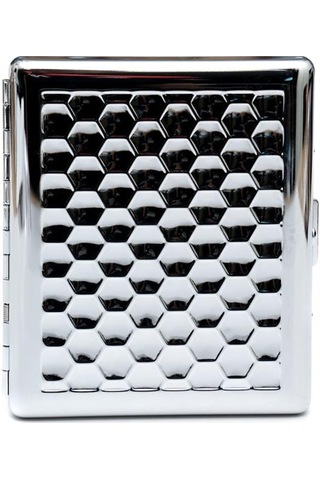 Giftbox Petek Desen Metal Sigara Tabakası