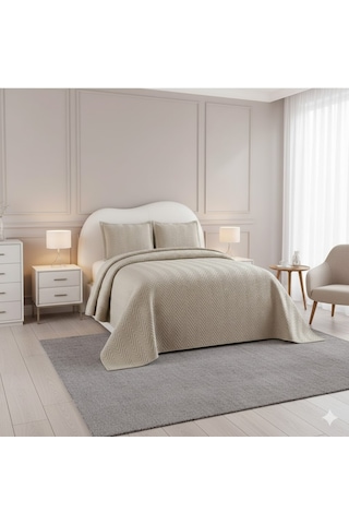 Nubuk Yatak Örtüsü Tek Kişilik Malta Taş Diğer