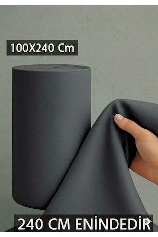 240 Cm En Metrelik Kumaş Kaliteli, Şık Ve Çok Amaçlı Kullanım Perde, Ev Tekstili, Dekorasyon Antrasit