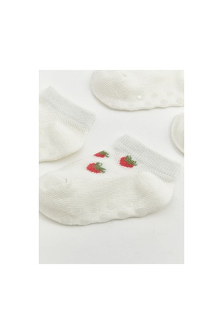 LC Waikiki Alıta Cıty Farkıyla Lcw Baby Ekru Kız Bebek Desenli 5'li Paket Patik Çorap Ekru - 923930738 Ekru