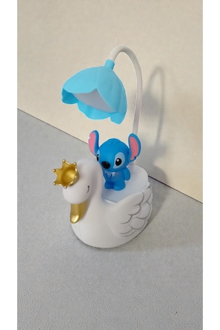 Kuğu Stitch Masa Üzeri Gece Lambası Hediyelik Ürün Boyut:20 10 Cm Çok Renkli