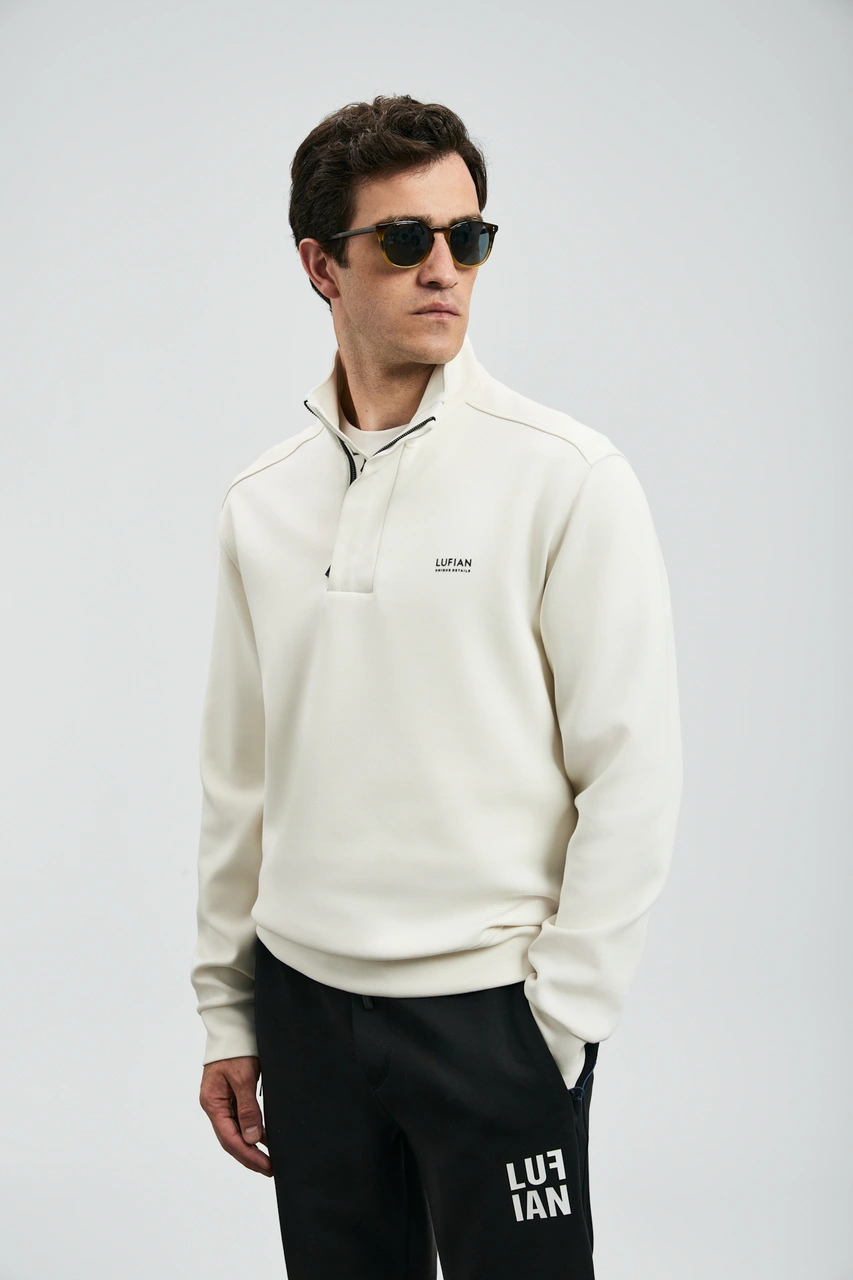 Lufian Wonder Erkek Sweatshirt Ekru Ekru 112030185100520 Ekru
