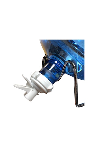 Pratik Su Sebili / Metal Stant + Musluk / Standart Damacana Uyumlu / Sızdırmaz Su Valfi Beyaz
