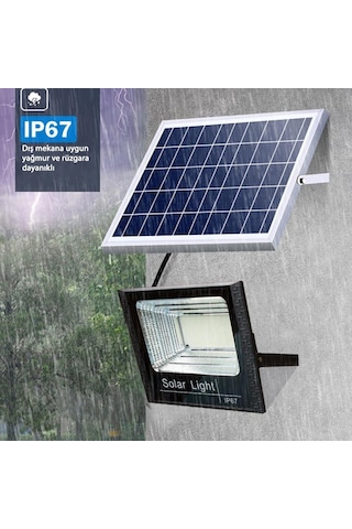 DLS 60W Güneş Enerjili Bahçe Aydınlatma Solar Sokak LED Projektör