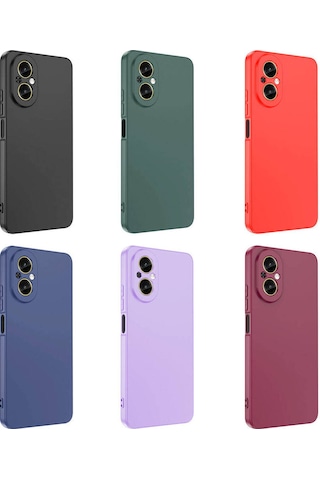 Realme 12 Lite Uyumlu İçi Kadife Kamera Korumalı Renkli Silikon Kılıf