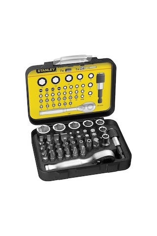 Stanley 1-13-906 Fatmax 39 Parça 1/4 Bits + Lokma Takımı Manyetik Tutucu