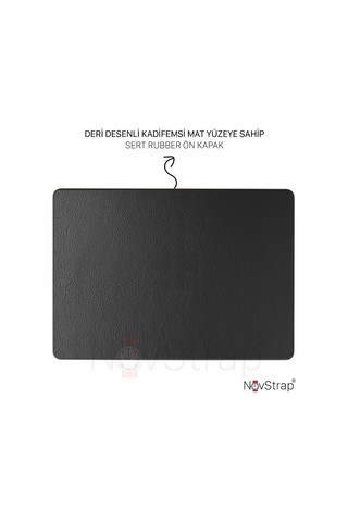 NovStrap Apple Uyumlu MacBook Air M1 Çip A2337 A1932 A2179 13.3" Kılıf Deri Desenli Rubber Mat Kapak