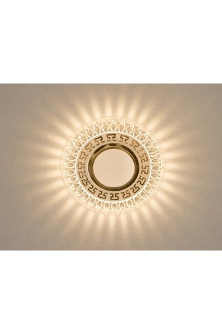 1 Adet Noas Yl65 1757 Flora Led Çerçeveli 4000k + Mavi Yuvarlak Kristal Cam Spot Gu10 Duy Çok Renkli