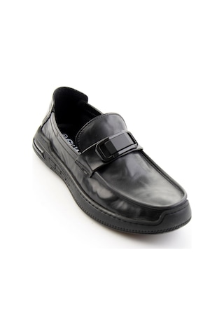 Bambi Siyah Hakiki Deri Erkek Loafer Ayakkabı E01185590203