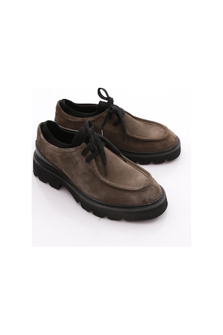 Dgn 108 Erkek Loafer Ayakkabi Haki Süet