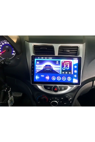 Hyundaı Accent Blue 2011-19 9" Gri Uyumlu Androıd Multimedya Gerçek 2/32 Kablosuz Carplay Geri Görüş Kameralı 9"