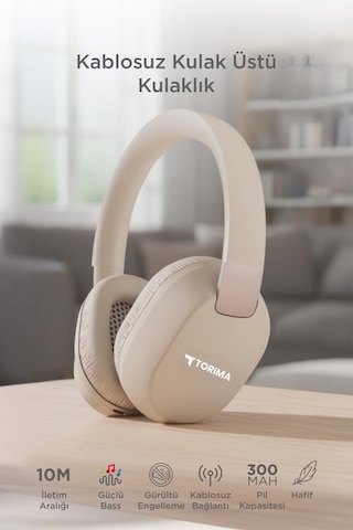 Torima HD50 Bluetooth Kulaklık Kulak Üstü Kablosuz Kulaklık