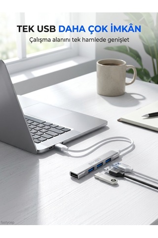 Storeşahin Ekd-uh60, Usb3.0 To 3xusb 2.0, 1xusb 3.0, Metal, Usb Hub Shn0720