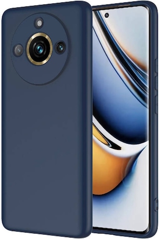 Realme 11 Pro Plus Kılıf İçi Telefonu Çizmeyen Kadife Kaplı Dışı Soft Yapılı Esnek Lansman Kapak Ryc/mara Lacivert