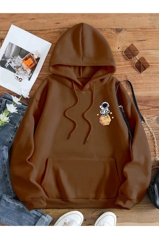 Altamira Kadın Galaxy Sırt Baskılı Oversize Sweatshirt 001