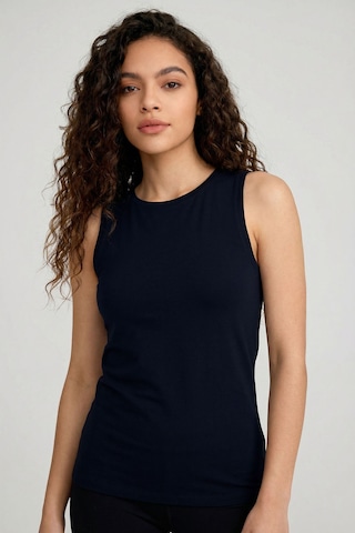 Tommy Life Lacivert Slim Fit Basic O Yaka Sıfır Kol Kadın Atlet - 97313