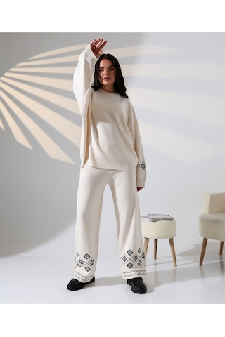 Marakeş Esintisi Alt-üst Triko Takım Taş