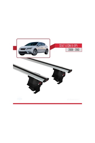 Seat Leon Iı 1p 2009-2013 Arası İle Uyumlu Ace-4 Ara Atkı Tavan Barı Gri