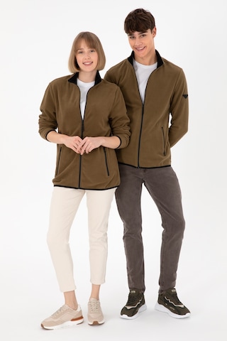 U.S. Polo Assn. Erkek Haki Basic Polar Hırka 50298066-VR027