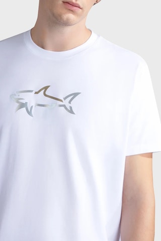 Paul & Shark Erkek T Shirt 24411085 010 Beyaz Beyaz