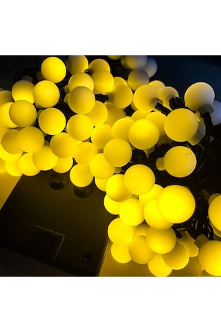 Sarı Kamp Güneş Dize Işık Açık 200 Led Küçük Top Işık Bahçe Noel Partisi Dekorasyon Su Geçirmez Güneş Peri Masalı Işık Avlu Dekorasyon 5m 20leds Sarı