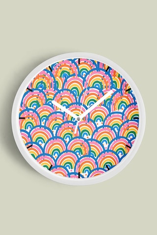 Modern Duvar Saati - 35cm - Önü Camlı Beyaz Kasa - Sessiz Mekanizma-jh0813 Beyaz