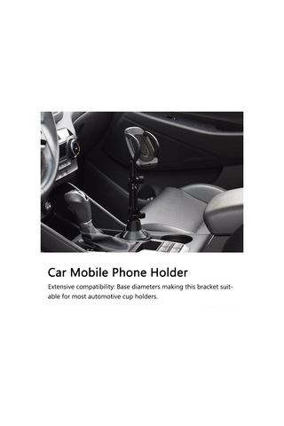 Gajeena Siyah Araç Su Bardağı Tutucusuna Sabitlenir 360 Derece Döner 45-95mm Genişlik Ayarı Pvc Akıllı Telefon Tutucu Diğer