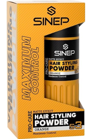 Sinep Toz Wax No:3 Natural Hold Turuncu Orange Dinamik Tutuş & Mat Etki 20 Gr