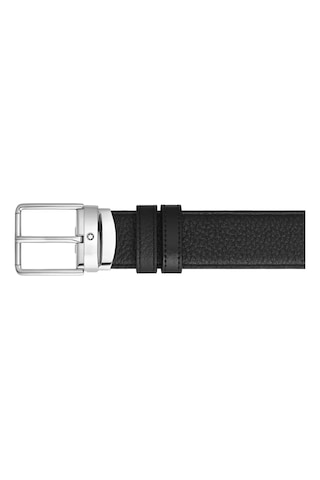 Montblanc Everyday Grain Deri 35 Mm Çift Taraflı Kemer 222183 Siyah
