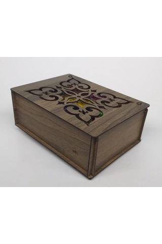 Ahşap Çay Kutusu Tea Box 9 Bölmeli Gdz 72 Adet Bitki Çayı Dahil Çok Renkli