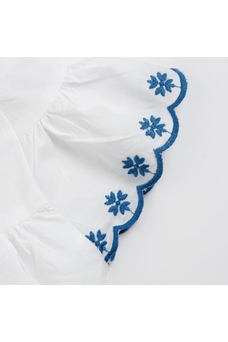 Chicco Kız Bebek Kısa Kollu Gömlek 09101857000000 000032 Beyaz