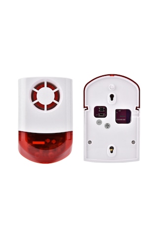 Geeroyoo Ev Alarm Sistemiyle Uyumlu Kablosuz 120db Sesli Işıkli Alarm, Dahili Pil Ve 433mhz Rf, Ev/ofis/gömlek Depoları İçin