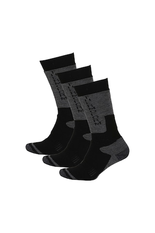 Thermoform Outdoor Çorap Siyah 3'lü Paket Gri - Siyah