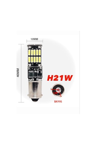 H21W Bay9S 15 Ledli Geri Vites Ampulü Canbus Led Ampul 2 Adet