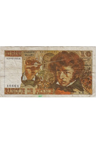 Fransa 10 Frank 1972 Çok Temiz -
