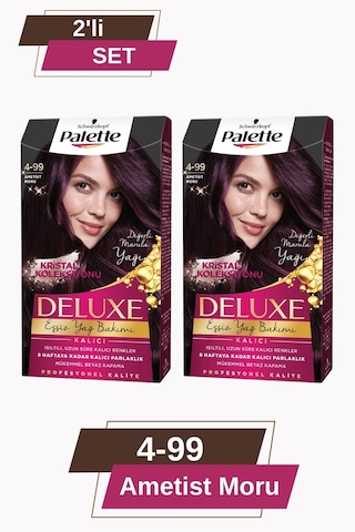 Palette Deluxe 4 - 99 Patlıcan Moru X 2 Adet Saç Boyası